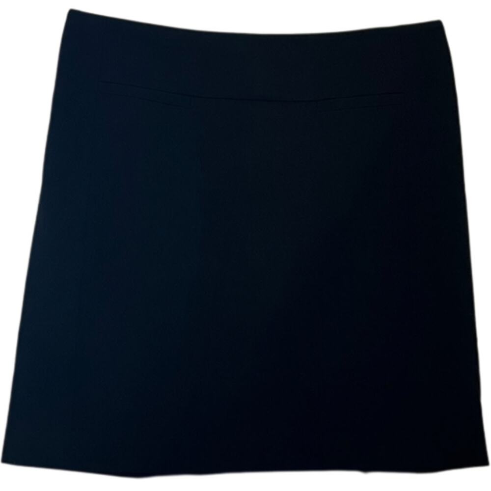 LOFT Black Lined Faux Pocket Accent Skirt Size 10